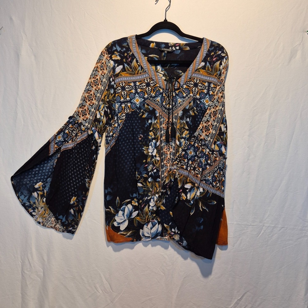 Hannah Peasant Boho Top Size Small Festival 70s Whimsy Goth Fairy Whimsical Boho